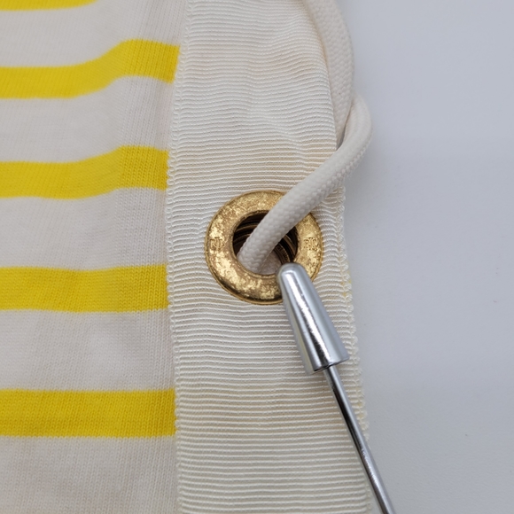 Lauren Ralph Lauren Striped Cotton Flutter-Sleeve T-Shirt Womens‎ Sz L - Picture 12 of 13